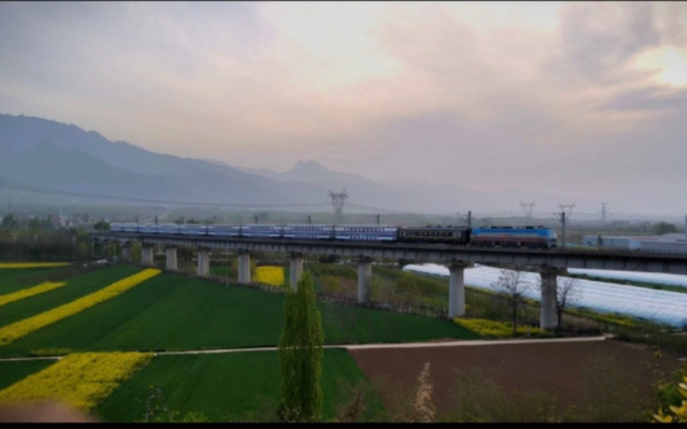 [西康铁路]西局西段ss7d-0005牵引t7014次接近引镇站