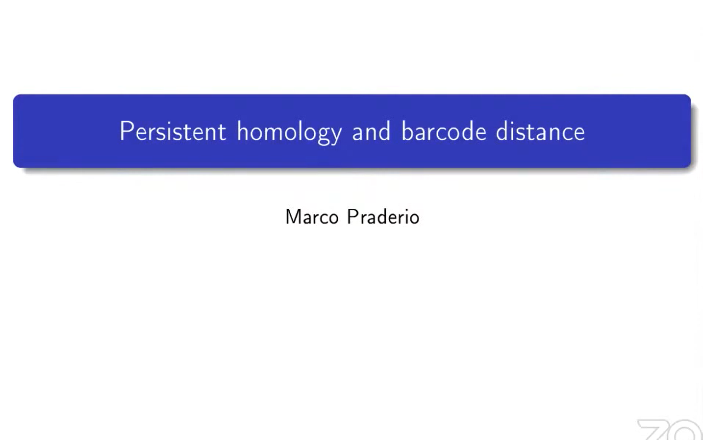 [图]Marco Praderio Bova：拓扑数据分析、Persistent Homology和barcode distance