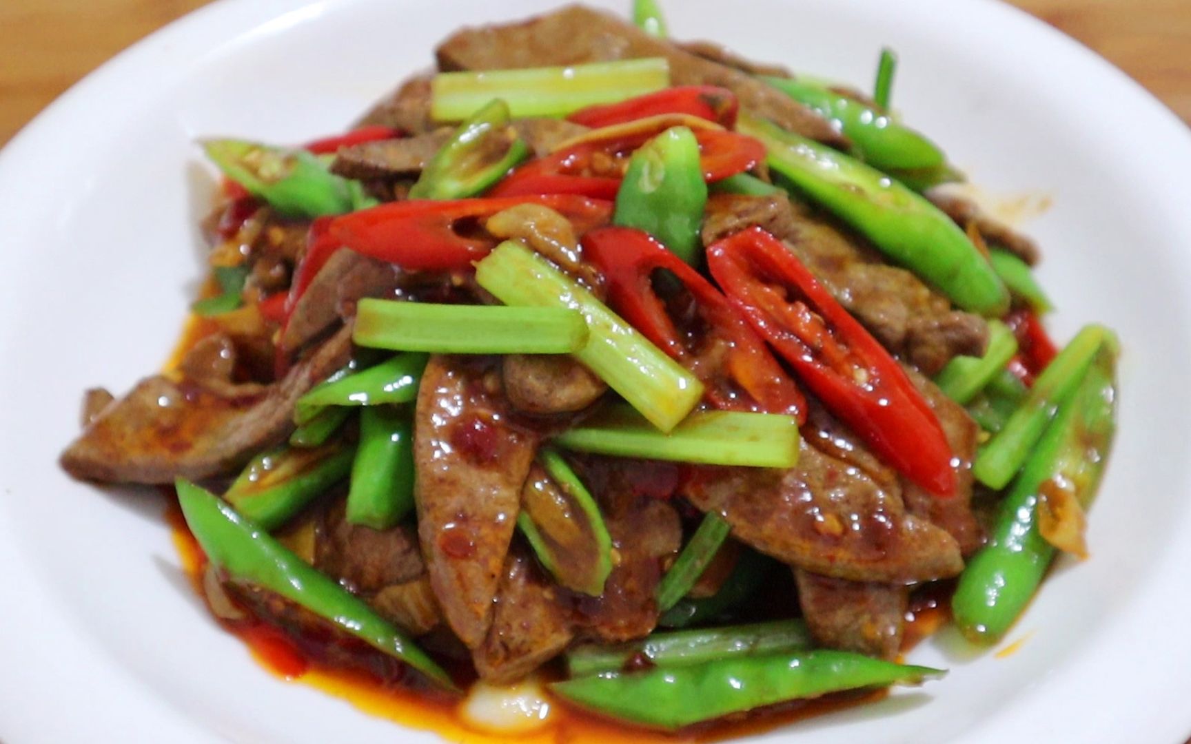 大厨教你做一道土匪猪肝,鲜香滑嫩无腥味,开胃又下饭,真香