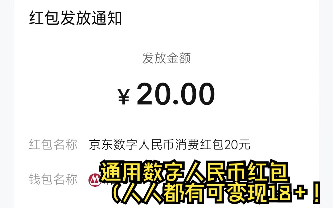 手把手教你拿到20元通用数字人名币红包+变现|薅羊毛哔哩哔哩bilibili