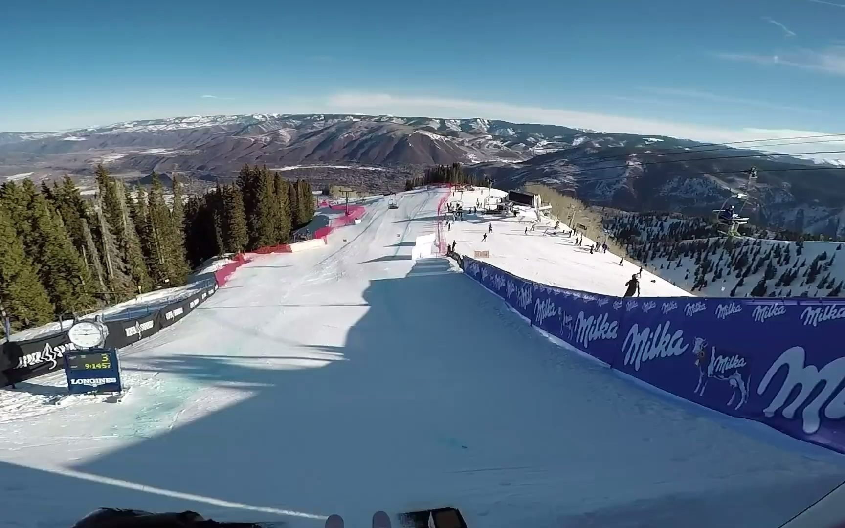 第一视角比赛竞速滑雪