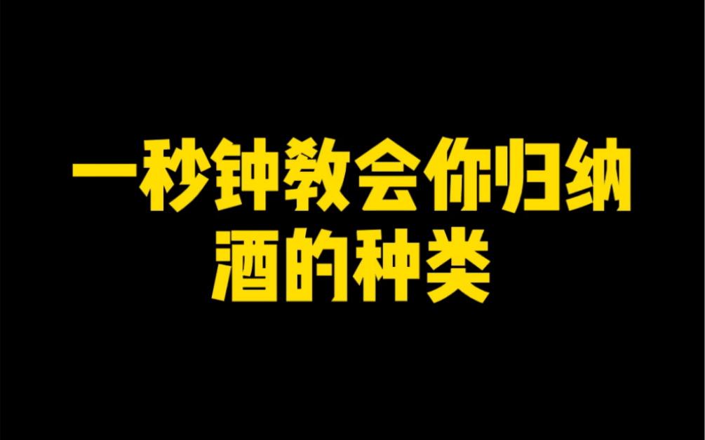 一秒钟教会你归纳酒的种类哔哩哔哩bilibili