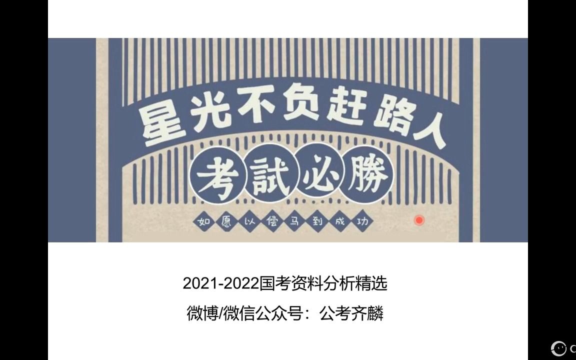 【资料】20212022国考资料分析真题精选哔哩哔哩bilibili