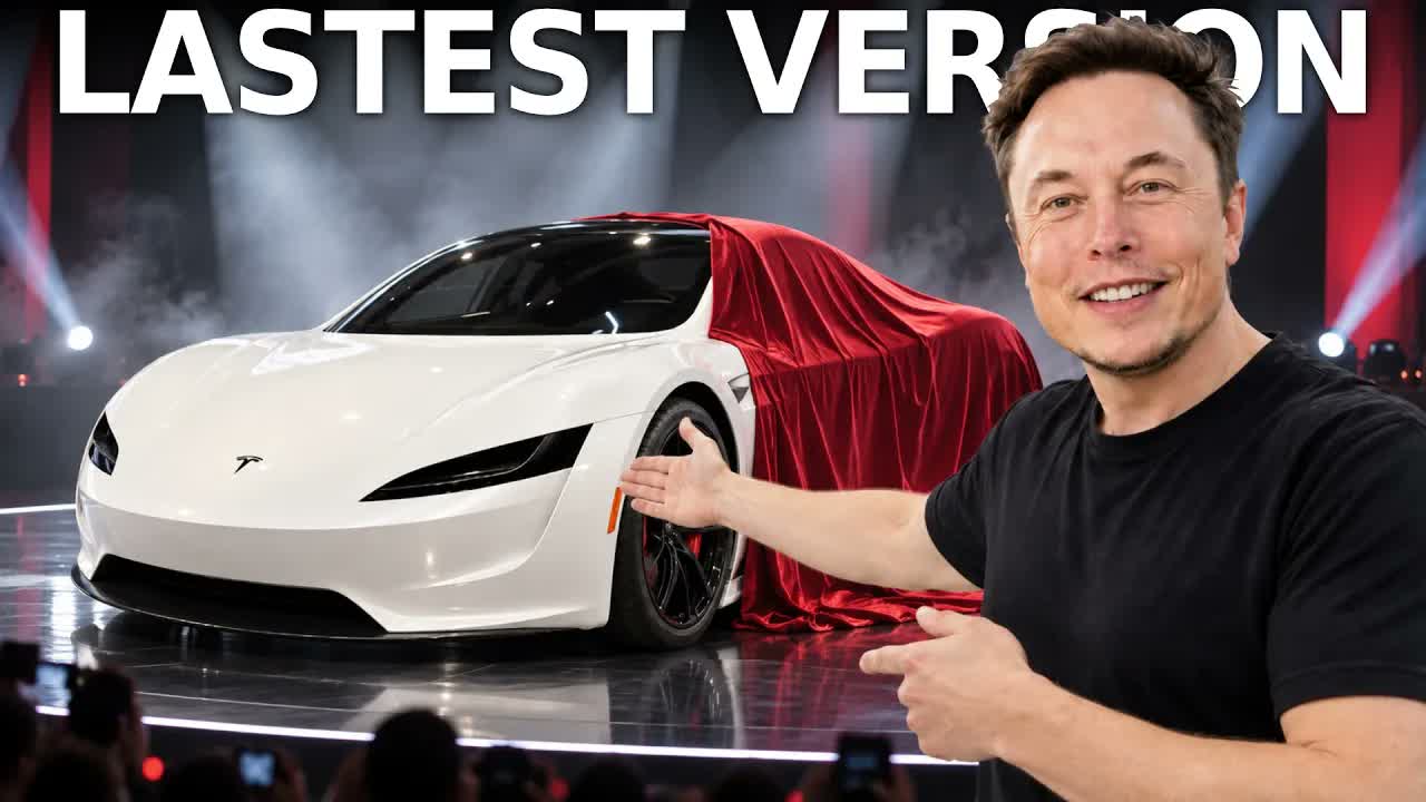 【中配】全新特斯拉Roadster 2.0飞行，巨大规格！埃隆·马斯克揭晓！ [TESLA CAR WORLD]
