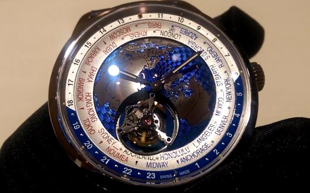 积家Geophysic Tourbillon Universal Time 地球物理天文台系列世界时间陀飞轮腕表哔哩哔哩bilibili