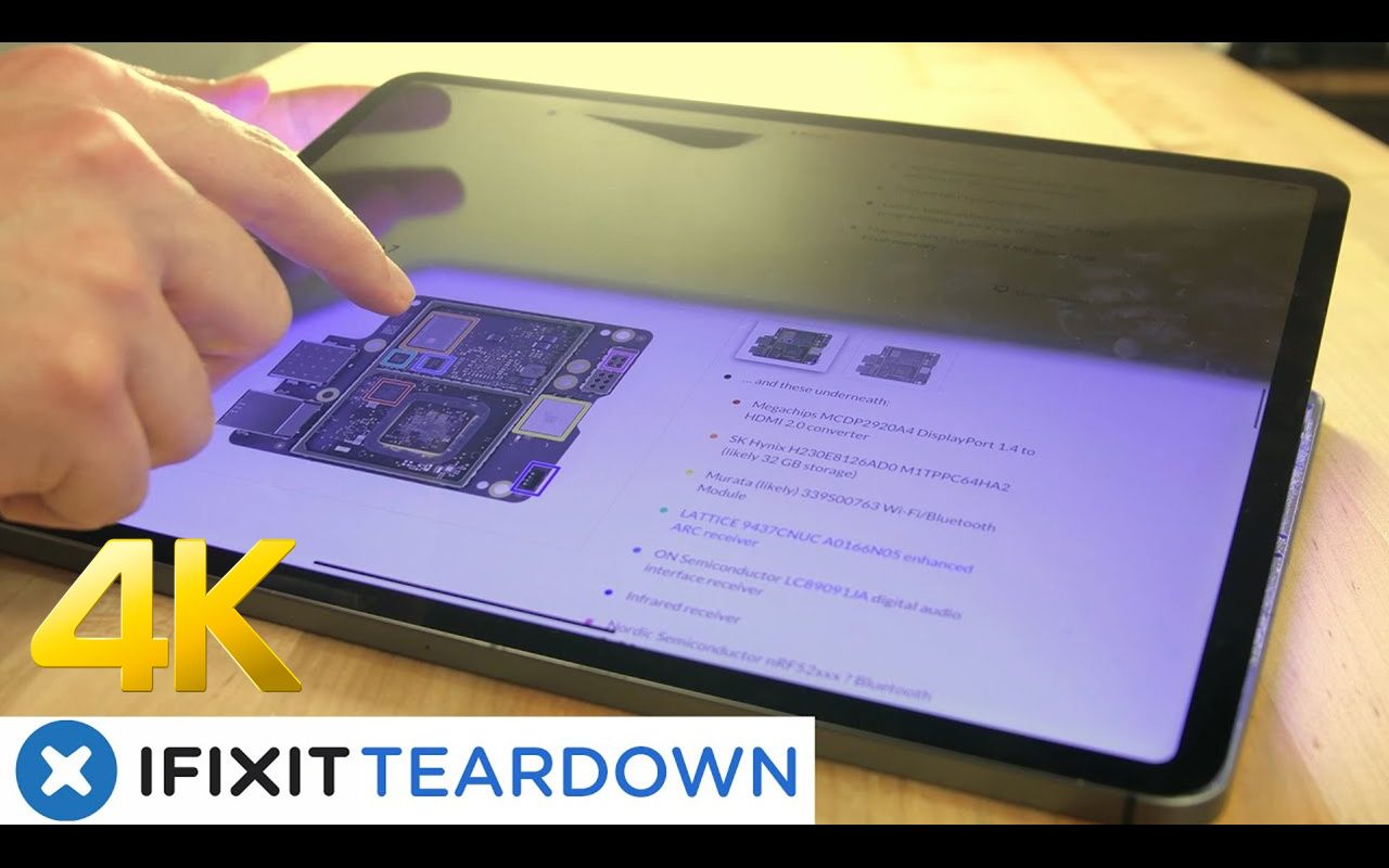 【4K】2021款M1芯片 iPad Pro 12.9寸拆解:XDR屏幕剖析 | iFixit | 机翻中文哔哩哔哩bilibili