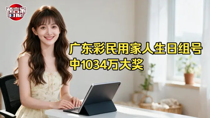 广东彩民用家人生日组号中1034万大奖