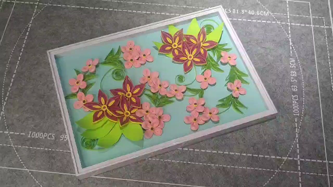 【衍纸艺术】平面衍纸作品-跟着大叔一起手工制作超好看的大幅衍纸画