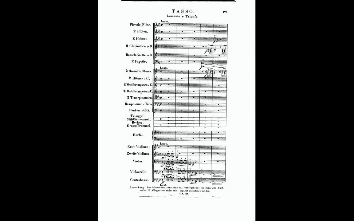 【总谱】 李斯特 Franz Liszt  塔索:悲叹与光荣 Tasso, Lamento e Trionfo S. 96哔哩哔哩bilibili