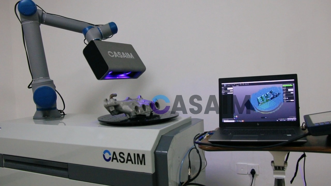 CASAIM自动化工业三维检测3D扫描排气管CAV全尺寸检测设备哔哩哔哩bilibili