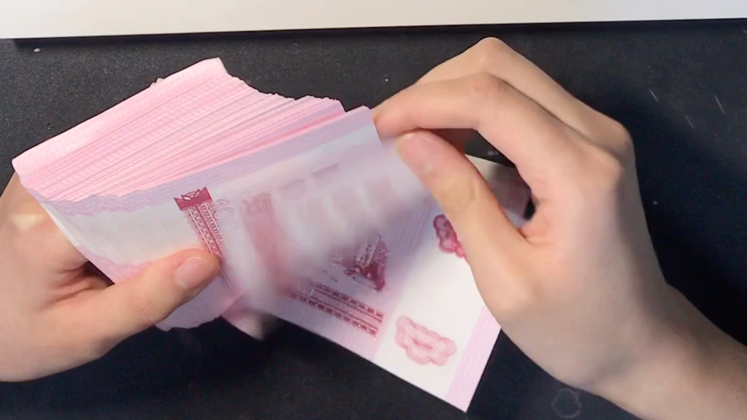 手持单指单张点钞日常练习