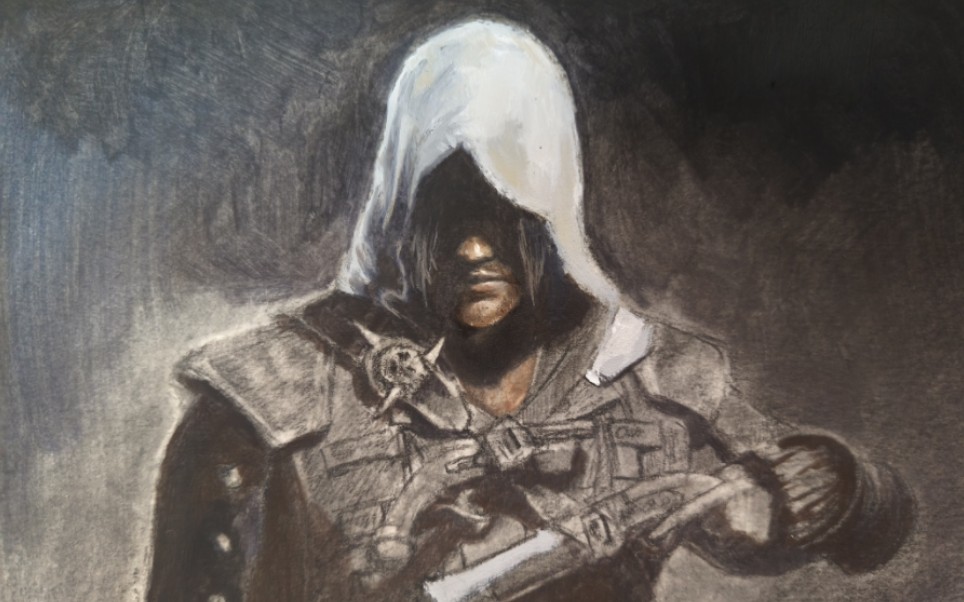 古典油画人像|刺客信条黑旗 爱德华肯威船长!