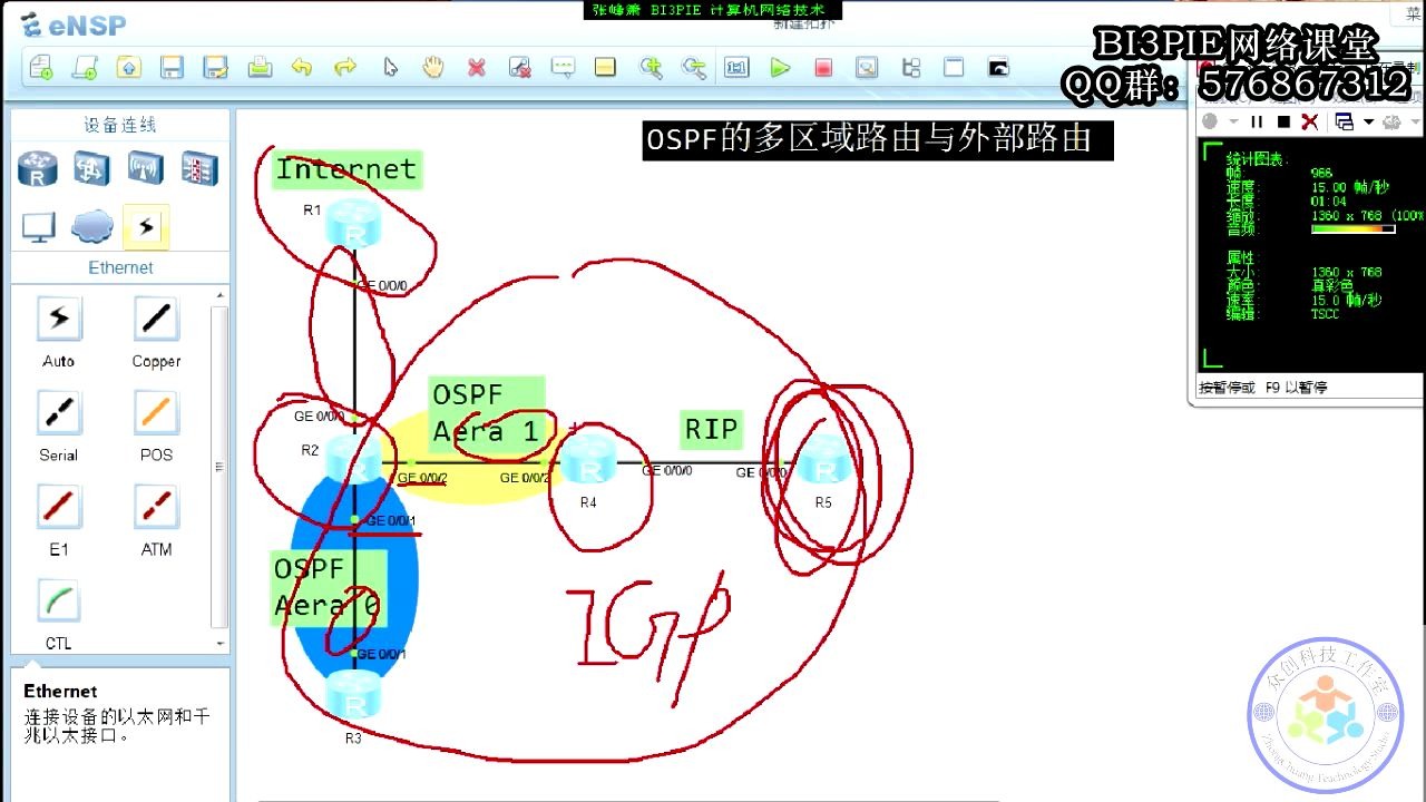 【计算机网络技术eNSP】第18讲—OSPF的多区域路由与外部路由引入哔哩哔哩bilibili