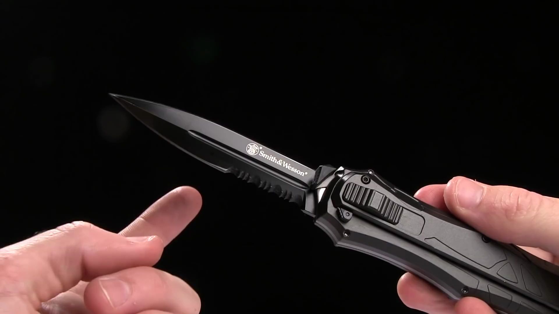 bladehq史密斯威森半自动跳刀otf细节展示