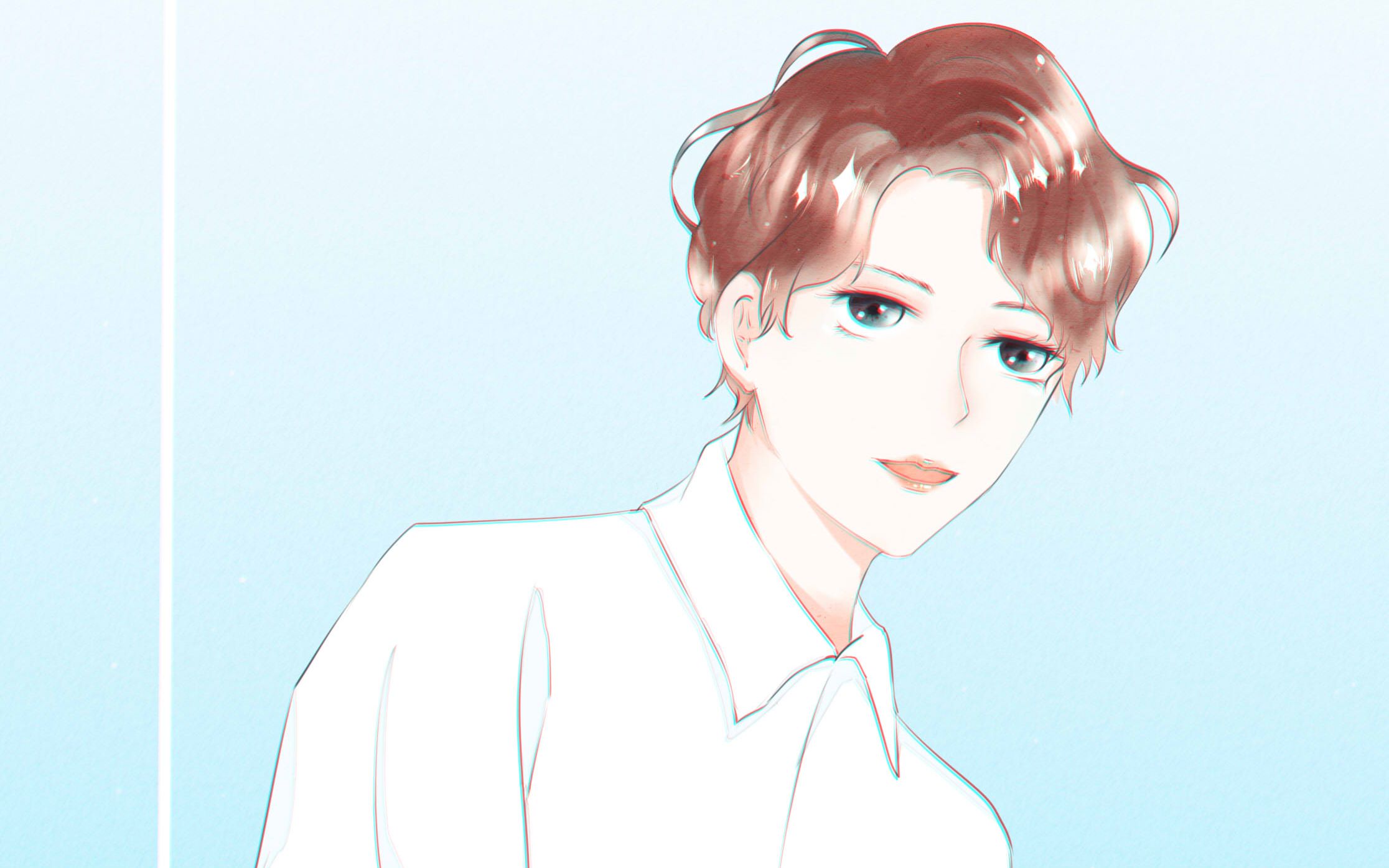 板绘戴景耀昔日白衣少年啊