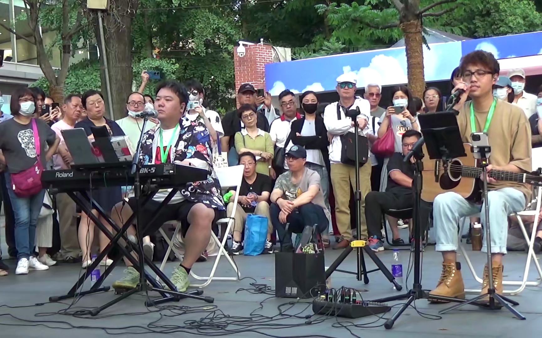 2023 06 09 上海静安公园 罗小罗 小廖同学 街演曲目 我要你