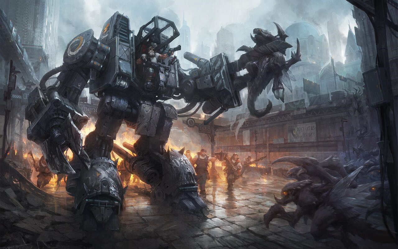 cg星际scv就绪泰伦帝国的空间建筑工程车