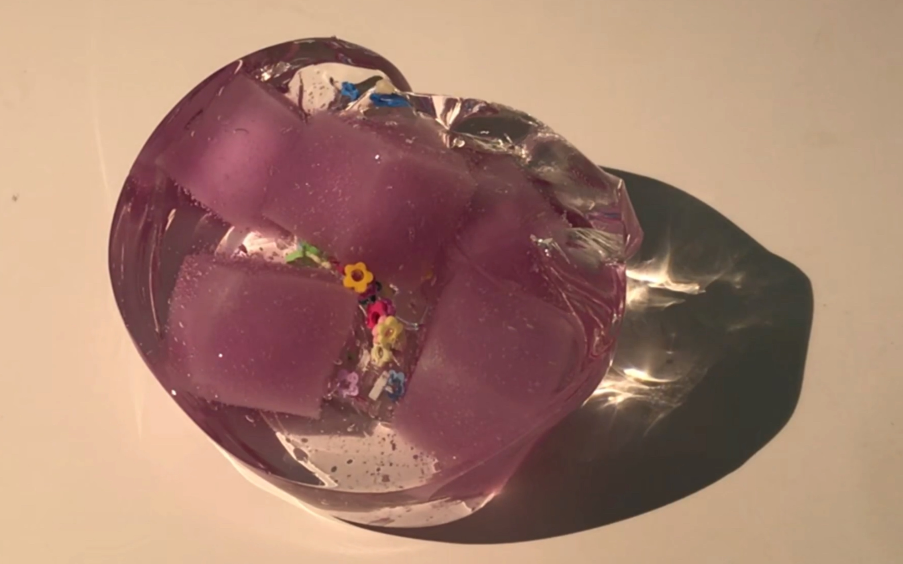 【viieggslime】小发发紫色椰果泥 jellycubeslime