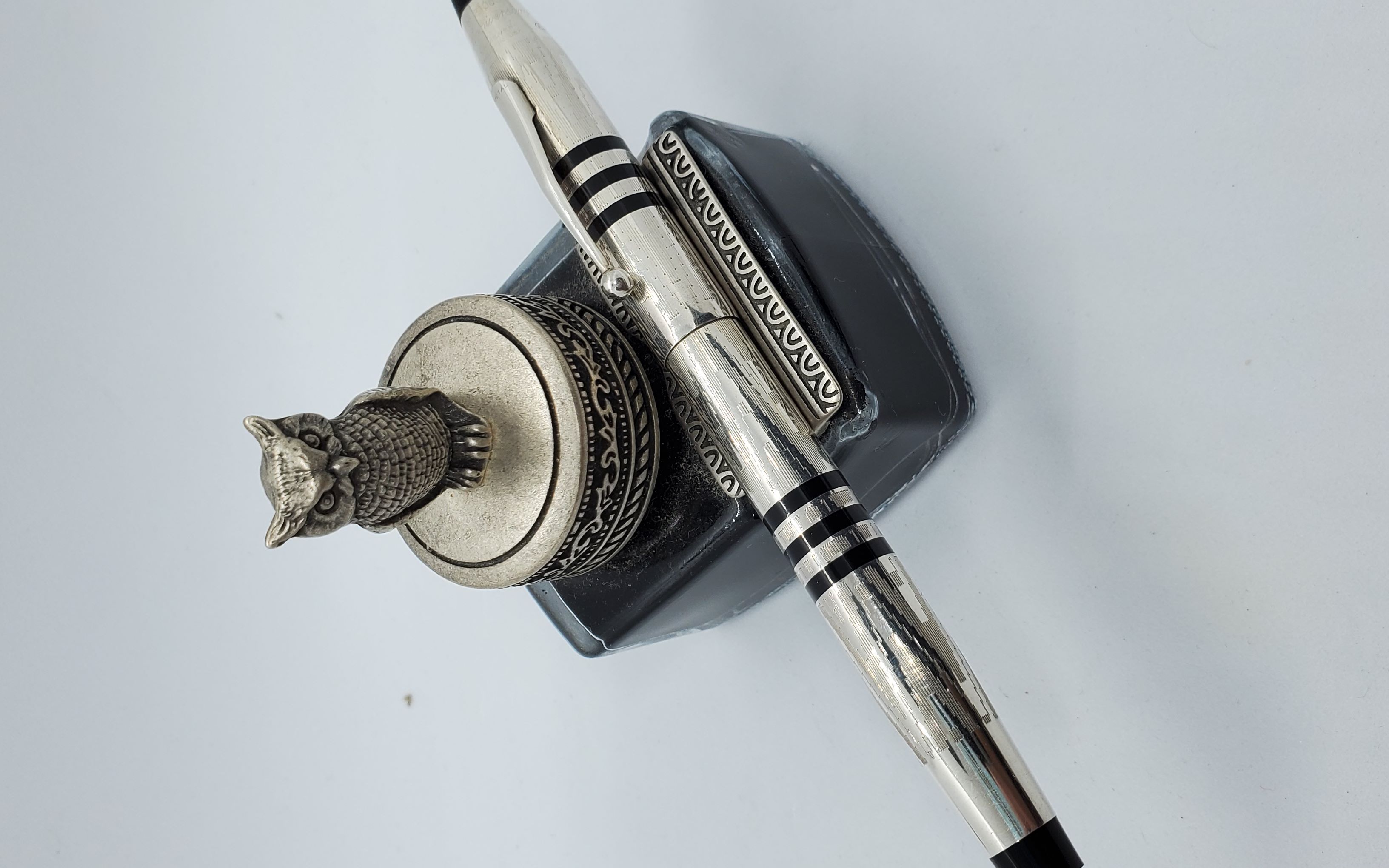 叶七玩笔少见的纯银钢笔高仕cross150周年限量开箱