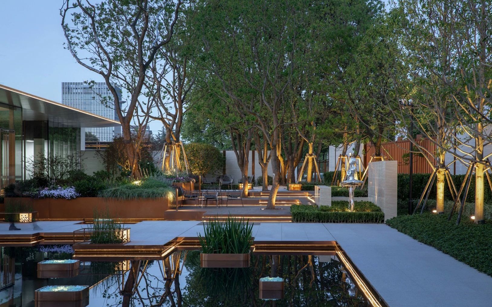 吴滨中式设计效果图 #售楼处景观案例 吴滨丨售楼处景观丨未来都市