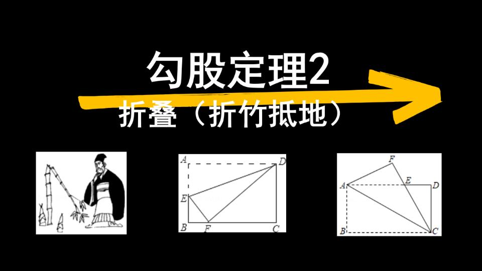 [图]【八上数学】勾股定理2：折叠（折竹抵地）