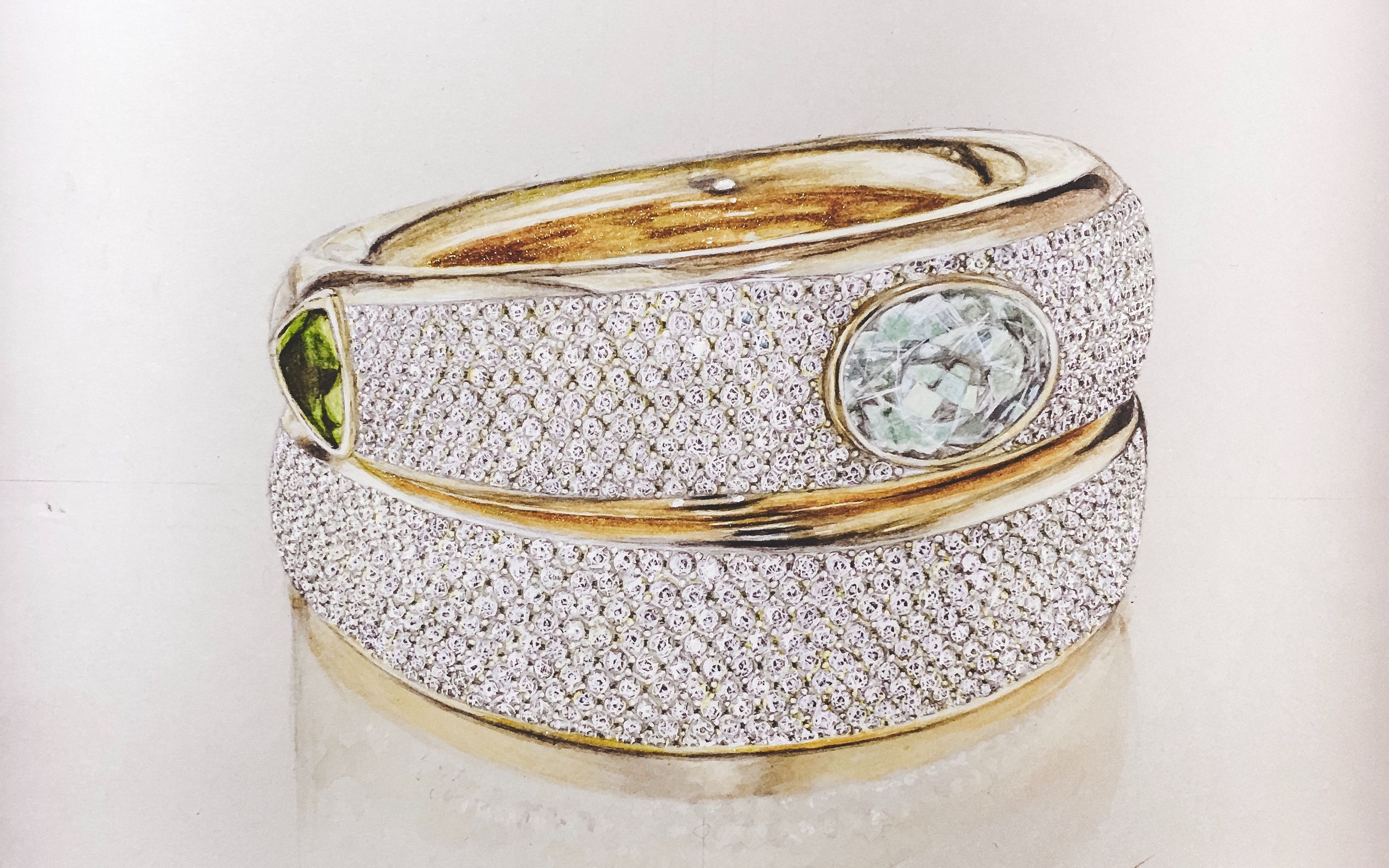 活动作品珠宝设计公开课钻石写实手绘画法指导快收藏