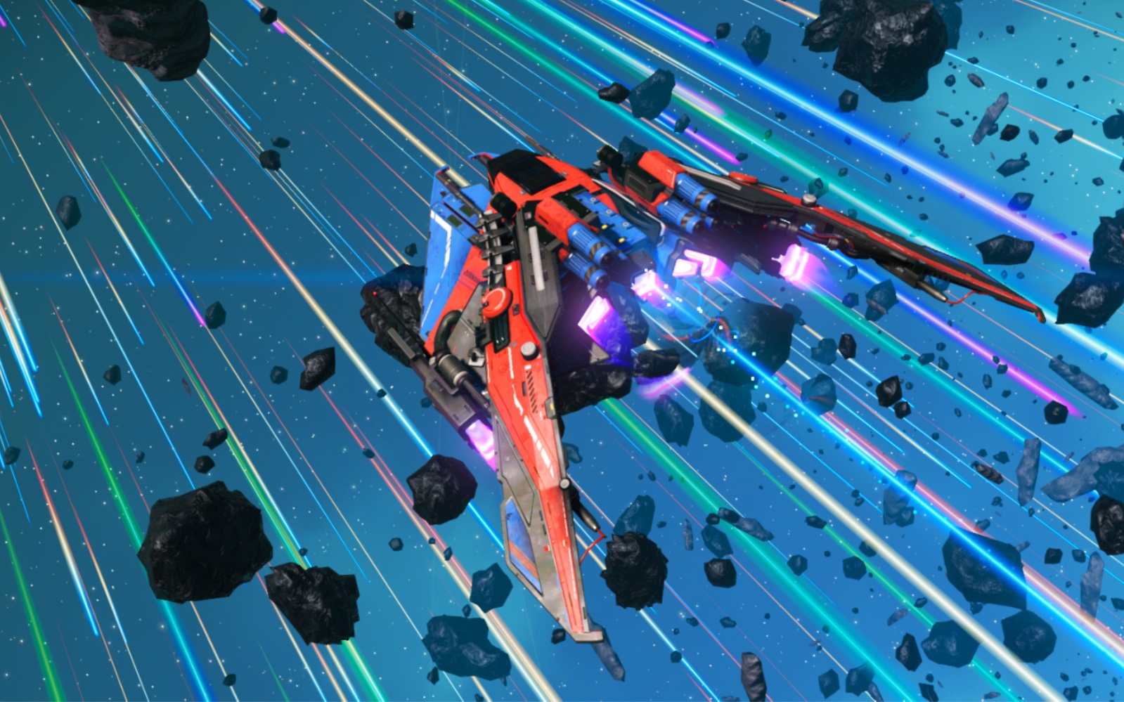 [无人深空] 完美红蓝黑配色折叠翼拦截机 (附坐标)