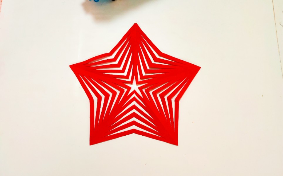 最简单的五角星手工剪纸视频教程!