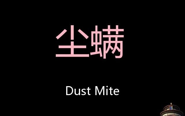 尘螨chinesepronunciationdustmite