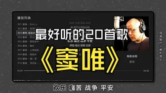 Download Video: 【窦唯】最好听的20首歌曲，无损音质、同步歌词（提醒评论区点击时间快速切歌）