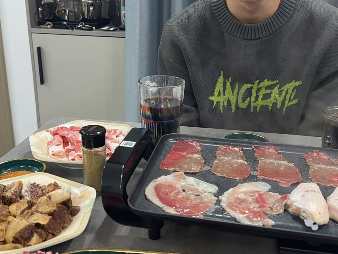 #丽萍早餐 应网友的要求,今天早上吃烤肉