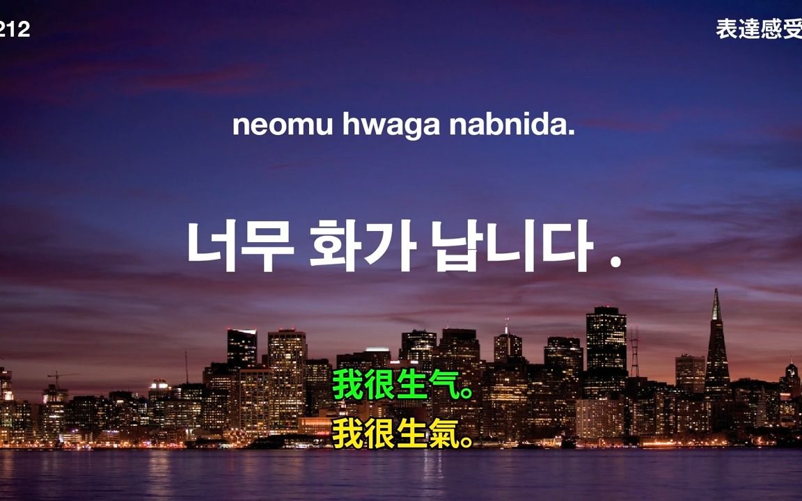 【韩语】表达感受(209~227)