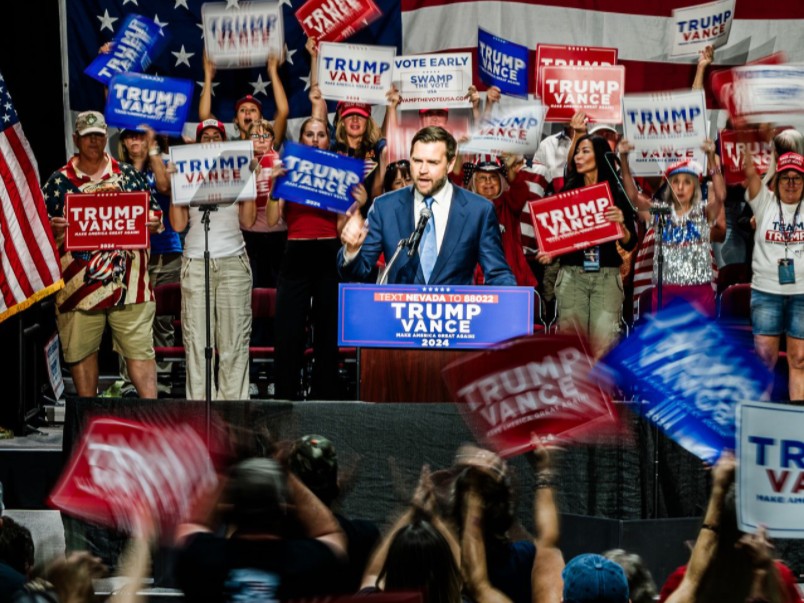 美国共和党副总统参选人万斯亚特兰大造势演说完整版