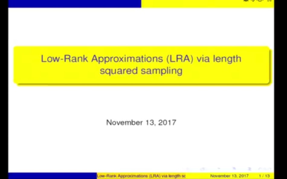 [图]Foundations of Data Science – Lecture 8 – Low Rank Approximation (LRA)