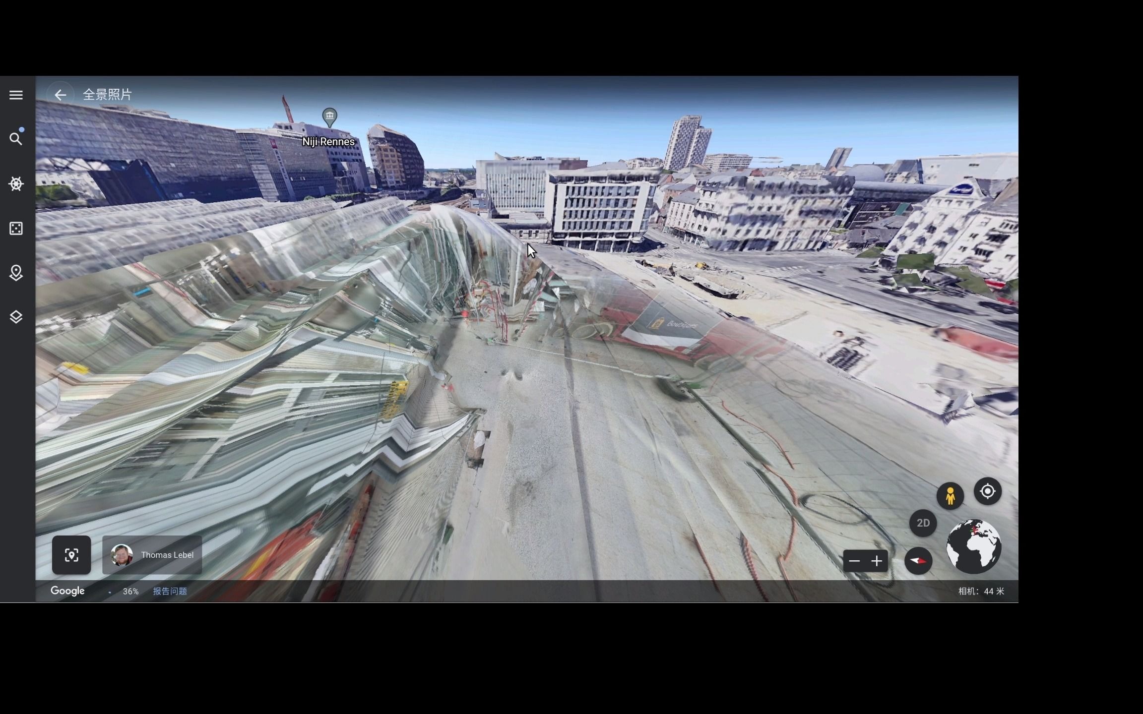 [042]云旅游 三维实景地图 照片  法国 小城市 雷恩 大学介绍