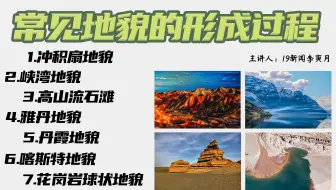 常见地貌的形成过程（自制讲解）