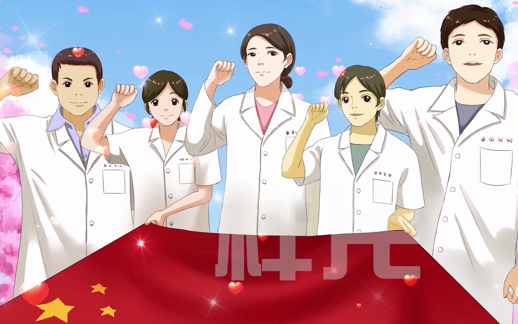 1070.春天的呼唤 伴奏 疫情防疫 led背景视频