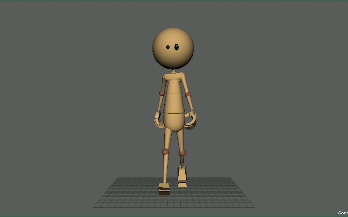 maya动画火柴人走路动作练习