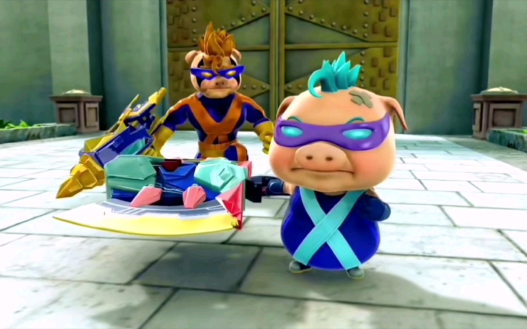 野狼君vs超人强,波比,富贵,健康铠甲合体成为希望铠甲