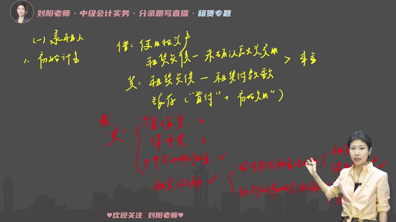 (公开课)2024年中级会计实务分录跟写——租赁专题哔哩哔哩bilibili