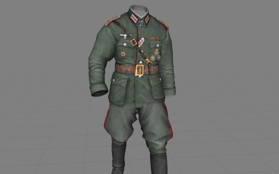 【开发日志7】揭秘绑骨,德军将军军服展示_哔哩哔哩 (゜-゜)つロ 干杯