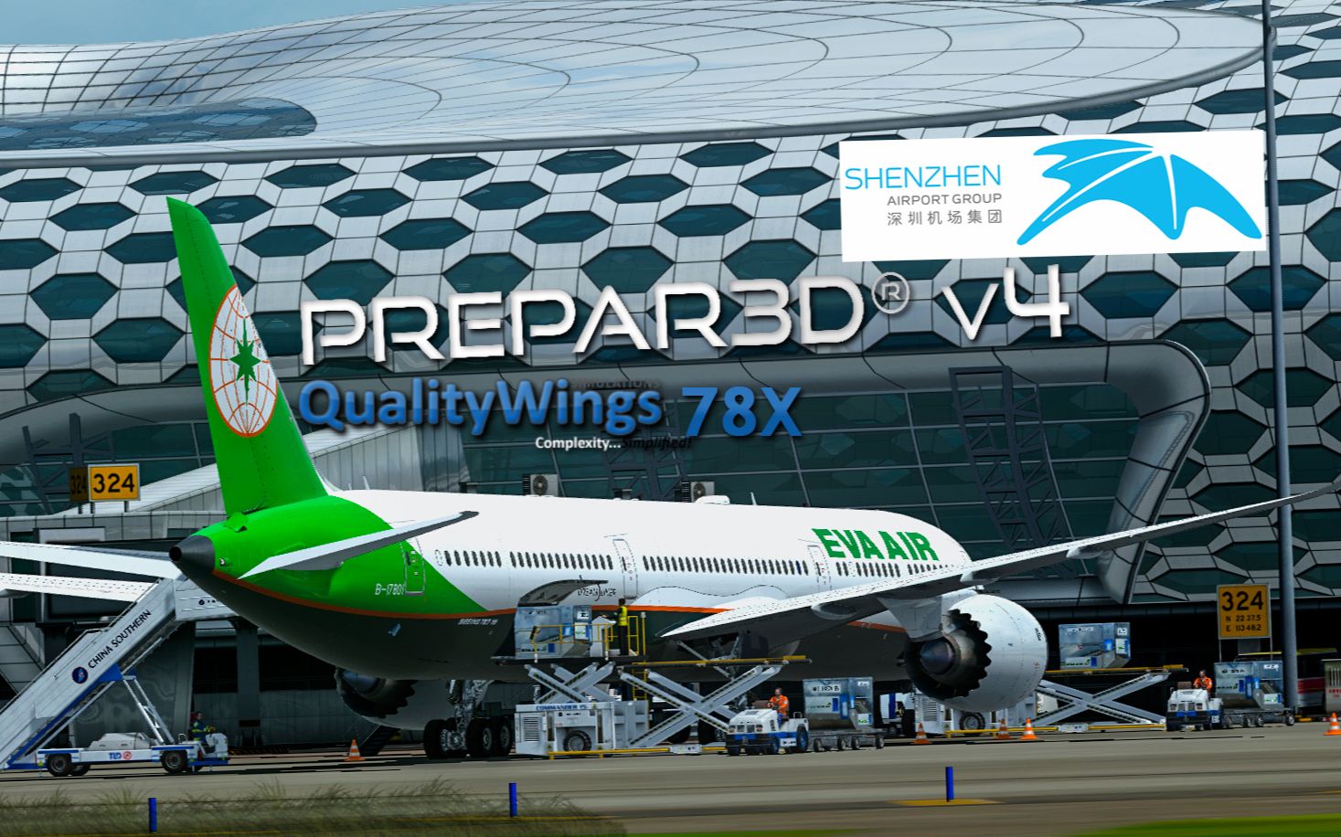 「Prepar3D v4.5」航线飞行长荣78X 深圳宝安飞往台北桃园哔哩哔哩bilibili