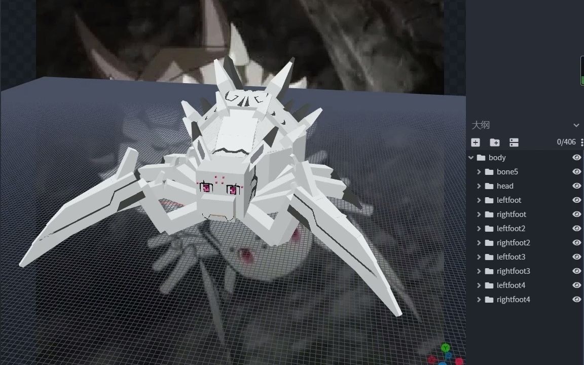 自制的蜘蛛子mc模型(死神之影形态)