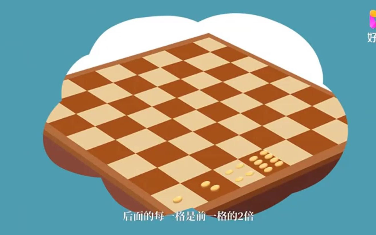 棋盘麦粒问题用excel处理