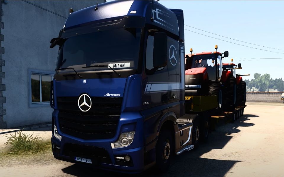 欧卡2mod奔驰mp4mp5mercedesactrosmp4mp5om470v2eurotrucksimulator2