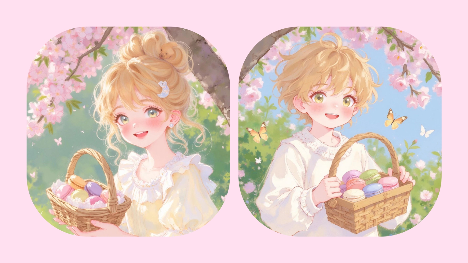 森系超可爱的情侣头像