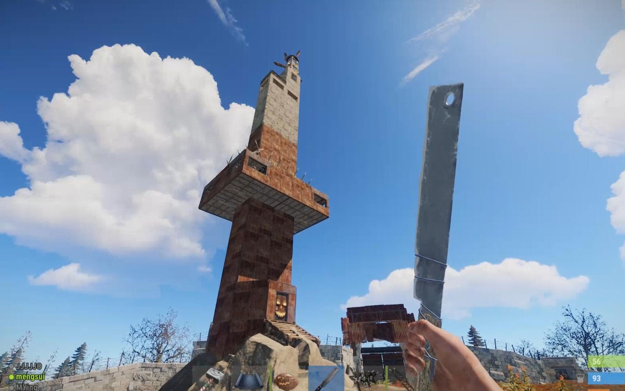 千笑rust腐蚀缘分生存篇第八季20建造通天塔炮楼