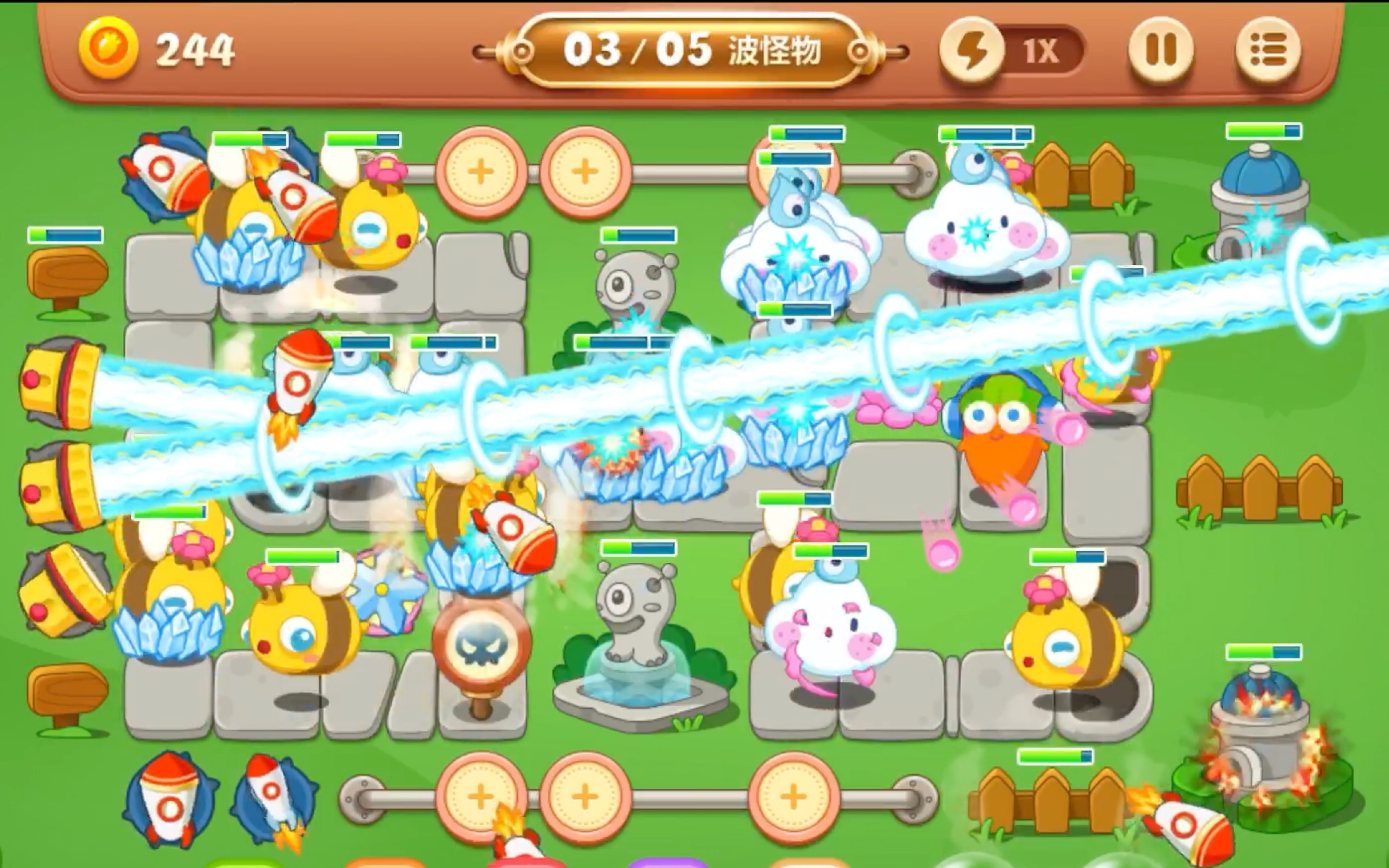 【保卫萝卜3】公园第35关金萝卜全清(三无)
