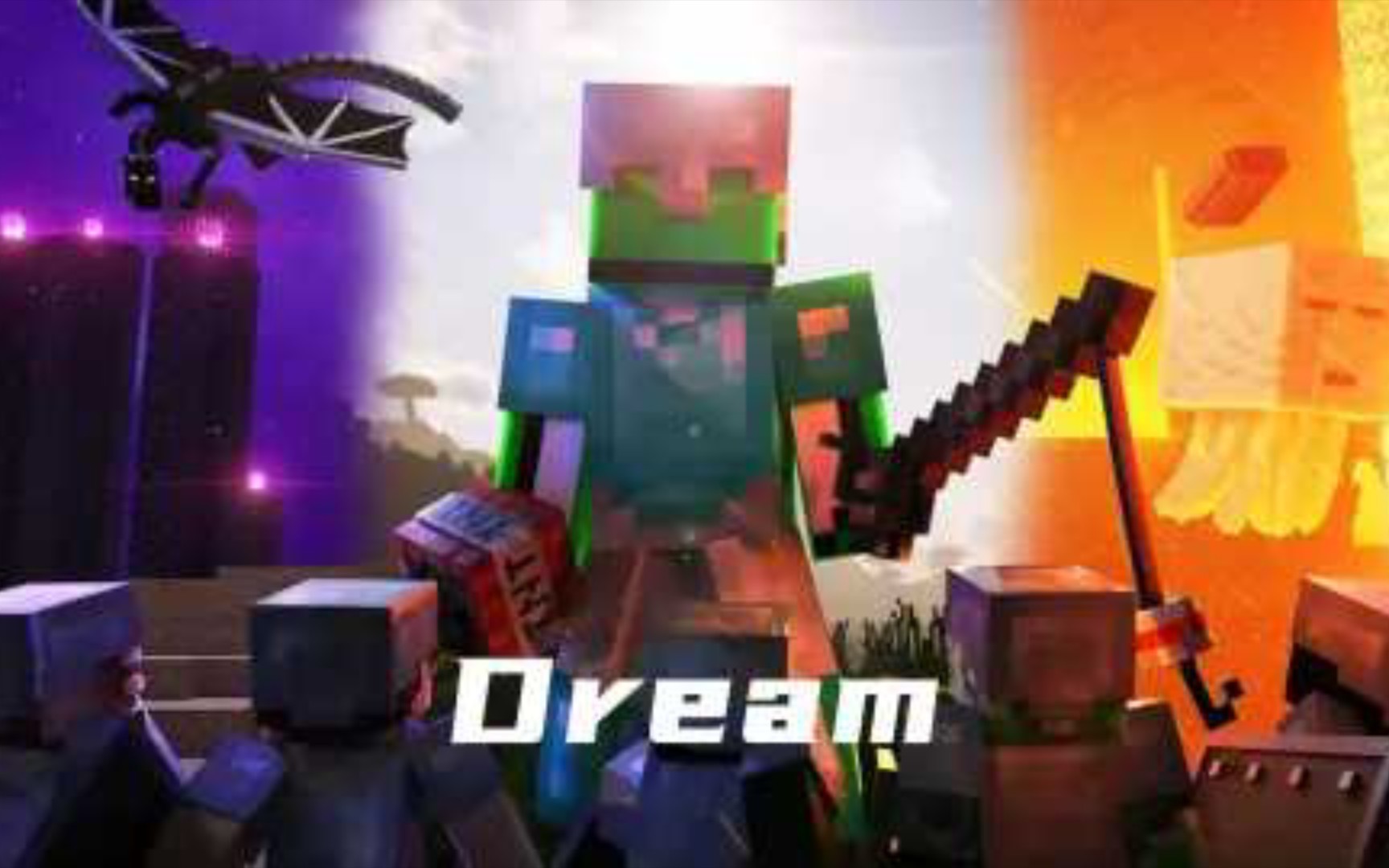 [图][Minecraft/Dream]4K高清动画 "我孤身一人面对你们的千军万马！"［我的世界Dream名场面］