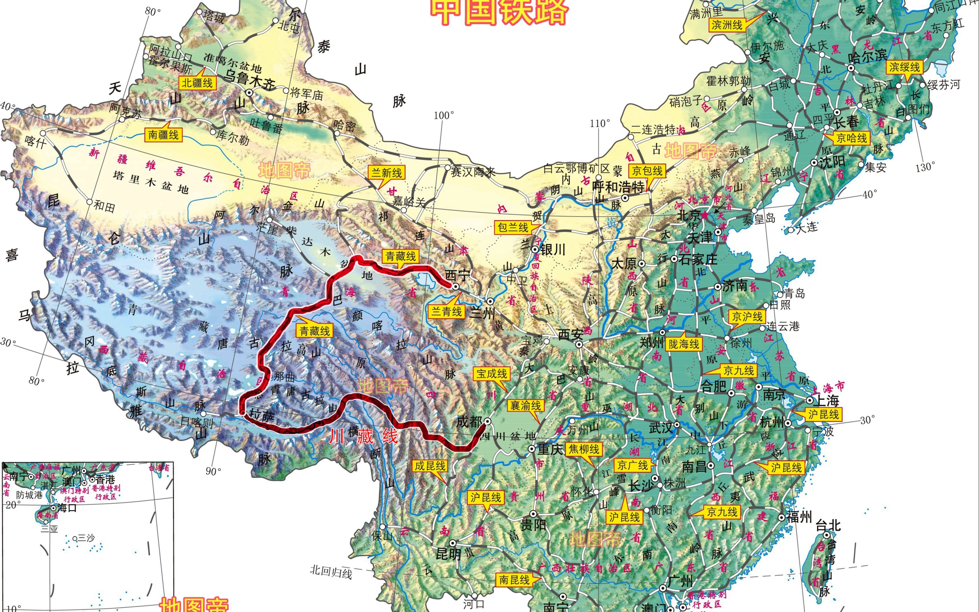 川藏铁路规划线路图图片